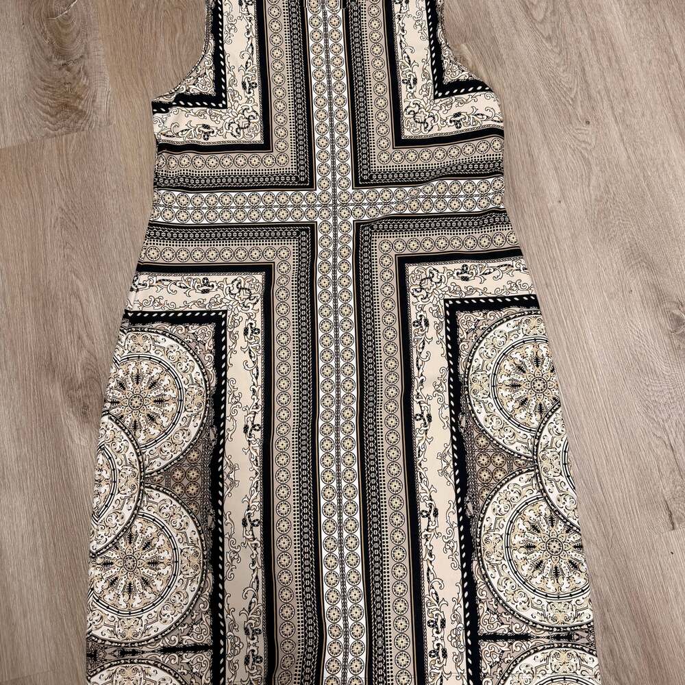 Charter Club Sleeveless Geometric Tribal Print Knit Shift Dress